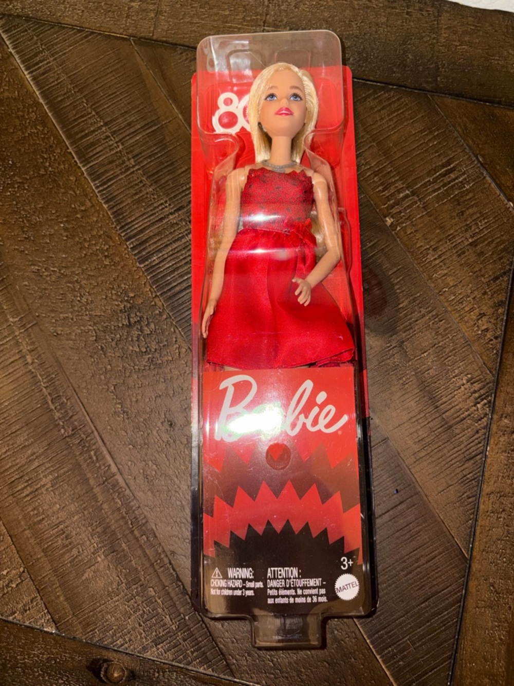 Barbie Red Dress Doll Packaging - Blonde Doll